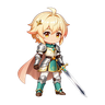 Blonde armored Bladeguard